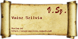 Vaisz Szilvia névjegykártya